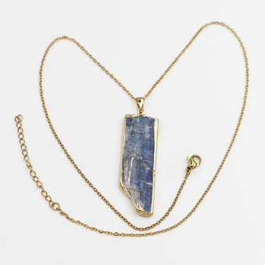 Raw Blue Topaz Necklace